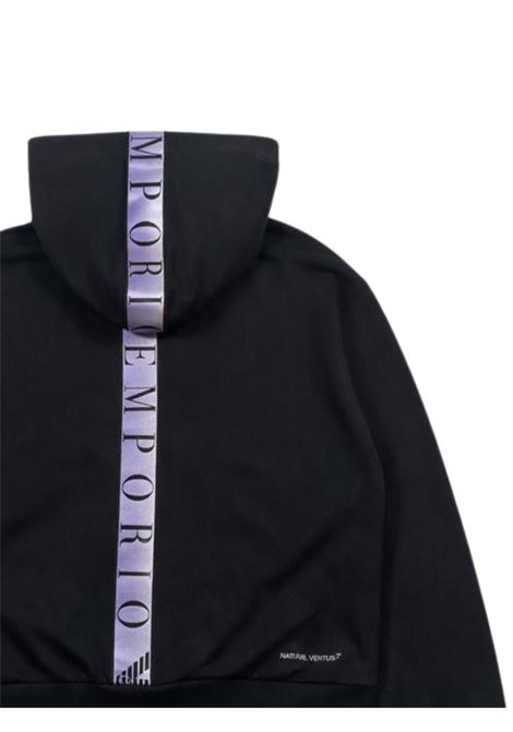 Girls' cotton blend sweatshirt EMPORIO ARMANI | 7G000220NERO
